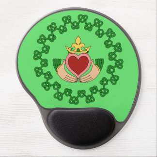Claddagh and Green Knotwork Gel Mouse Pad