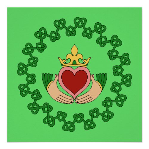 Claddagh and Green Knotwork