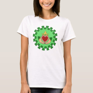 Claddagh and Green Knotwork T-Shirt