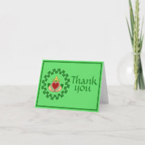 Claddagh and Green Knotwork Thank You Card