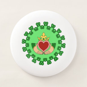 Claddagh and Green Knotwork Wham-O Frisbee