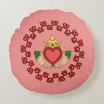 Claddagh and Red Knotwork on Pink