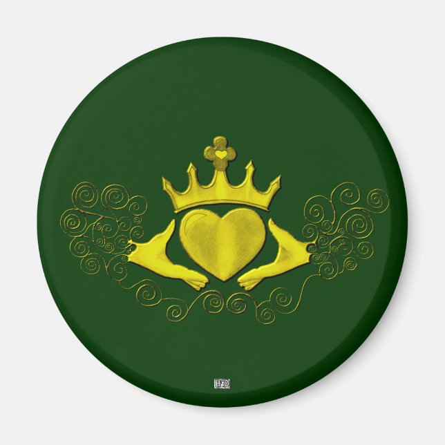 Claddagh (Gold) Magnet (Front)