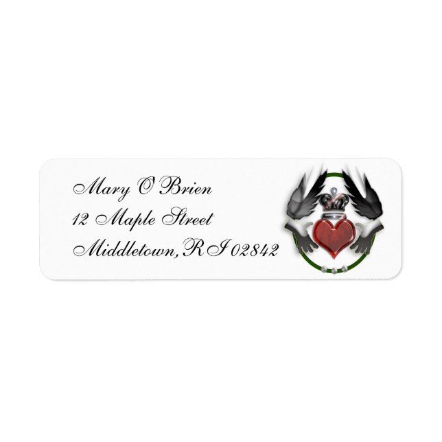 claddagh heart label (Front)