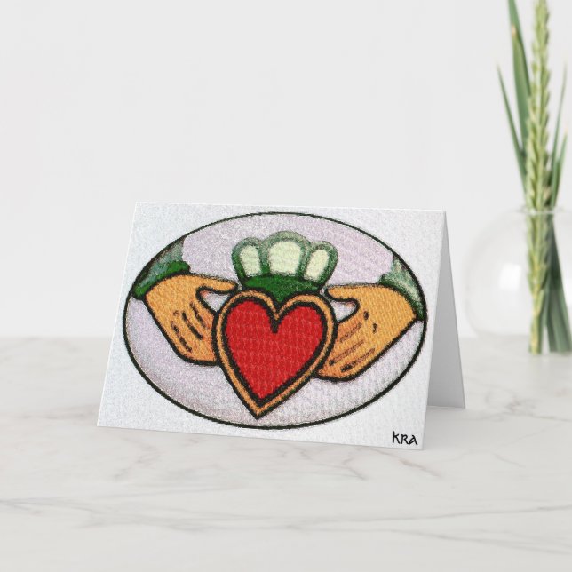 Claddagh Note Cards, Heartfelt Tha... - Customized Card (Front)