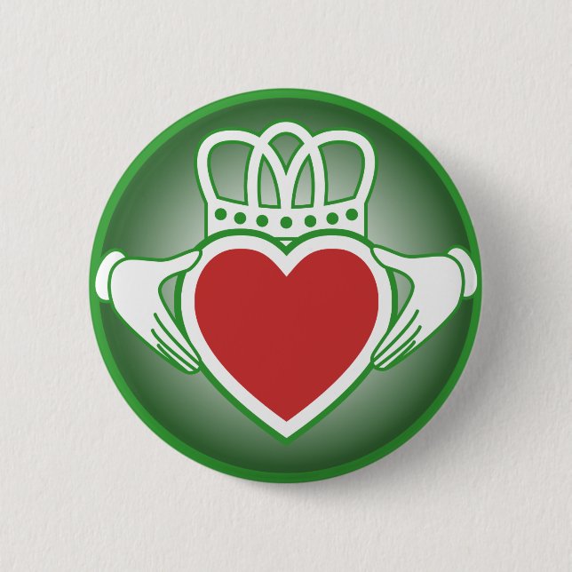 Claddagh Pinback Button (Front)