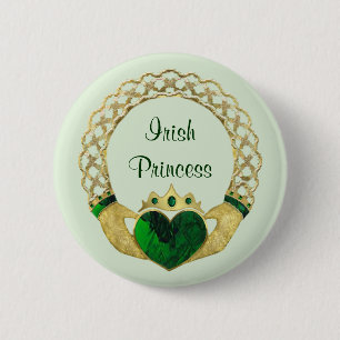 Claddagh Princess Pinback Button