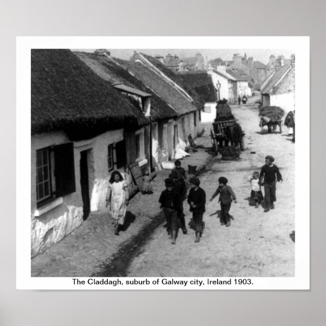 Claddagh village - Galway Ireland 1903 Poster (Front)