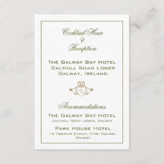 Claddagh Wedding Enclosure Card