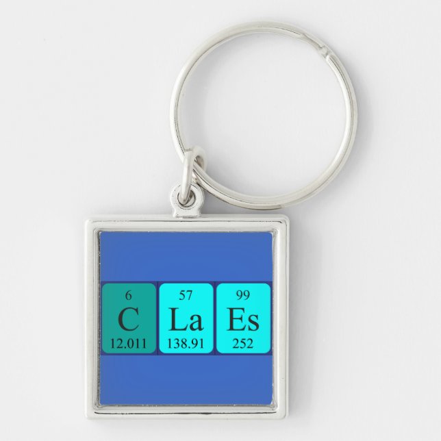 Claes periodic table name keyring (Front)