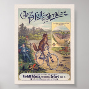 Claes Pfeil-Fahrräder Vintage Poster 1905