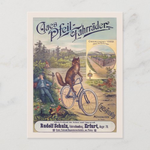 Claes Pfeil_Fahrrder Vintage Poster 1905 Postcard