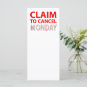 Claim to cancel Monday (Standing Front)