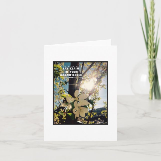 Claim Your Magnificence Note Card - Blank Inside (Front)
