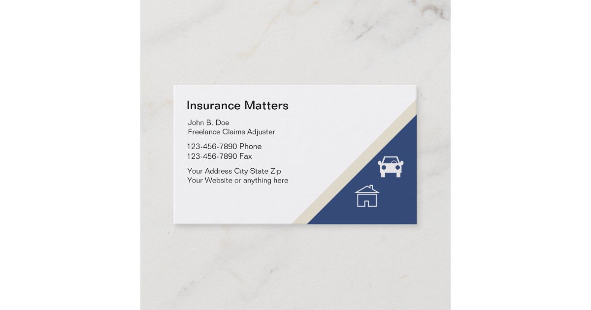 Claims Adjuster Business Cards Zazzle