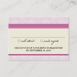 ::claire:: Charming Damask 3.5"x2.5" RSVP Card_v2 Enclosure Card