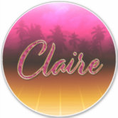 Claire Name - Handwritten Calligraphy Sticker | Zazzle