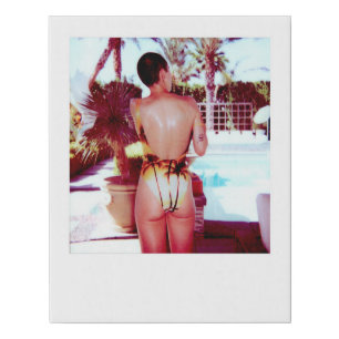 Claire in Palm Springs Faux Canvas Print