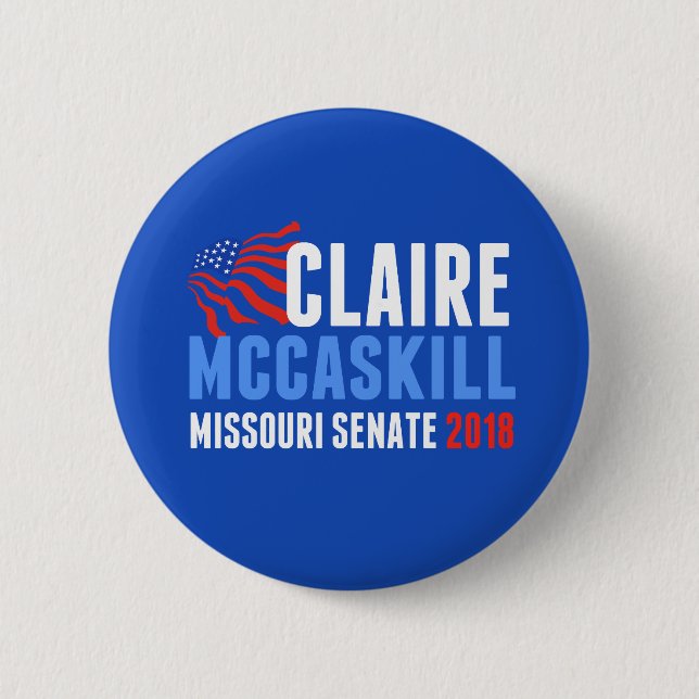 Claire McCaskill Missouri Senate 2018 Election Pinback Button (Front)