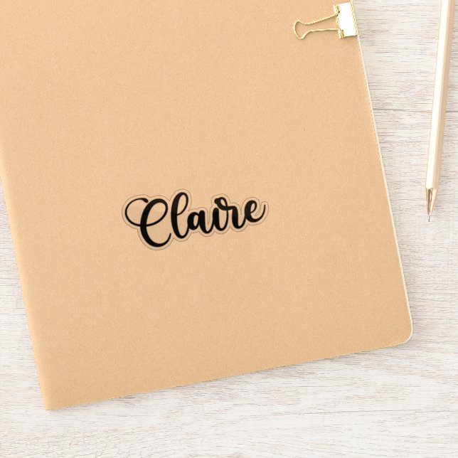 Claire様オーダー専用ページ Claire Name - Handwritten Calligraphy Sticker | Zazzle