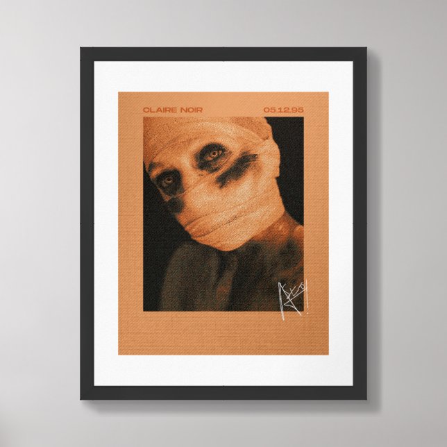 Claire Noir – Wall Poster Art | Home Decor (Framed Front)