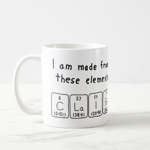 Claire periodic table name mug