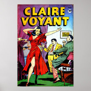 Claire Voyant Psychic Femme Fatale Comic Cover Poster