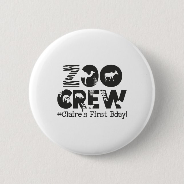Claire's First Birthday  Button (Front)