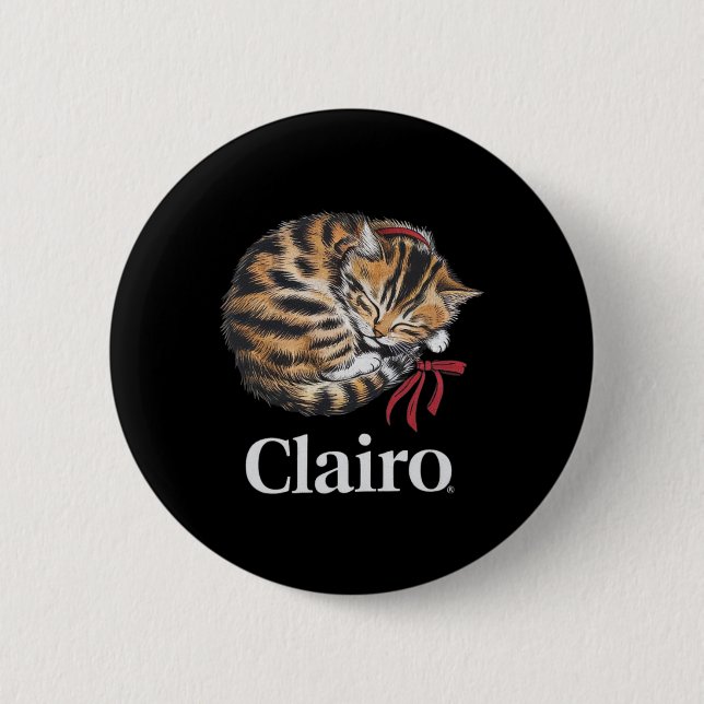 Clairo Says A Cat  Button (Front)