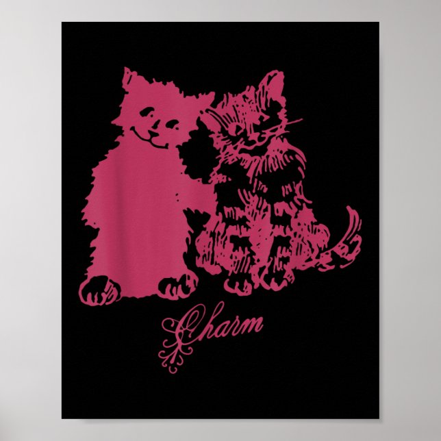 Clairo Says A Cat Charm Cat Best Friends Drawing - Poster (Front)