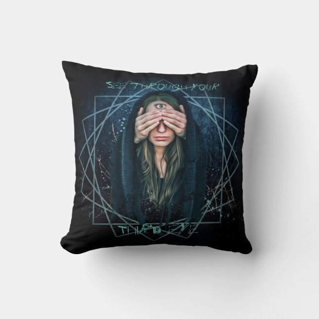 Clairvoyant Psychic 4 Throw Pillow (Front)