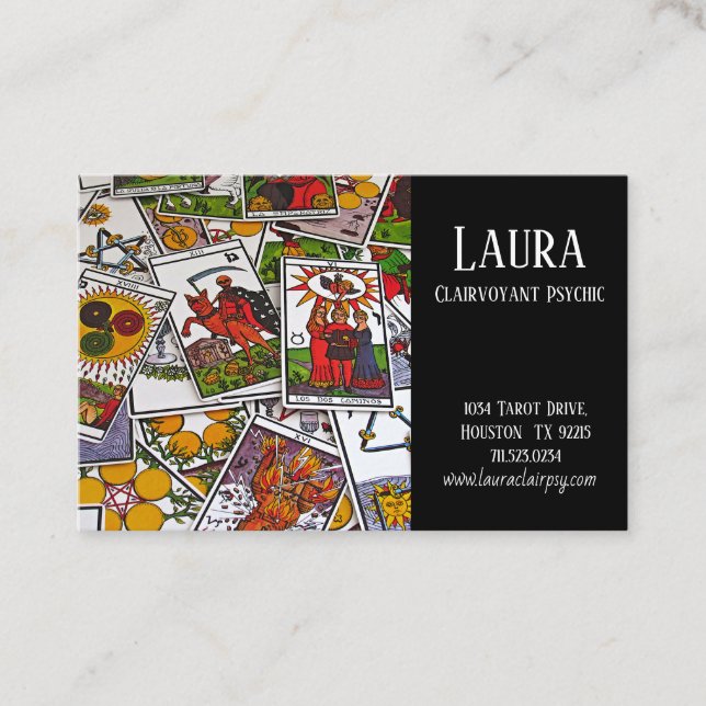 Clairvoyant Psychic Tarot Business Card (Front)