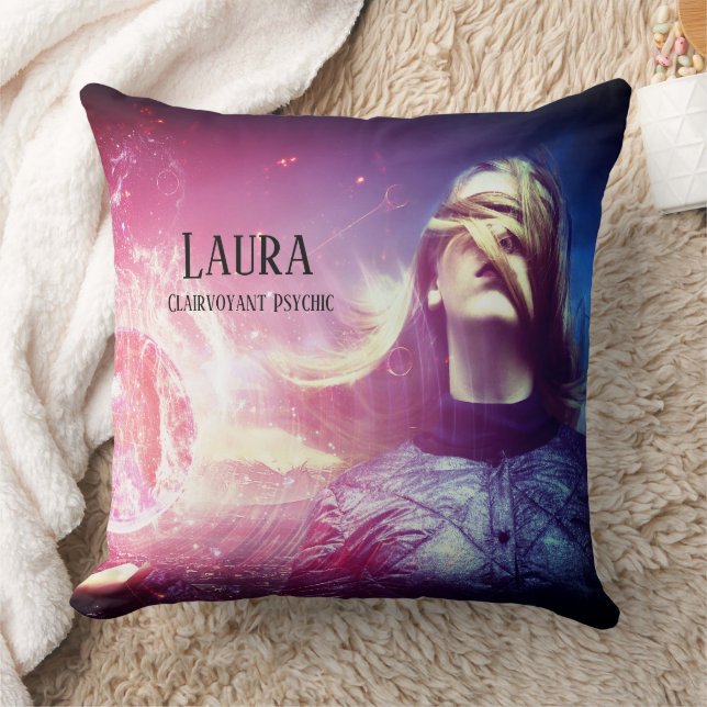 Clairvoyant Psychic  Throw Pillow (Blanket)