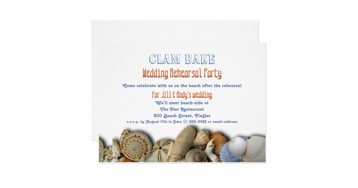 Clambake Rehearsal Dinner Invitations 6