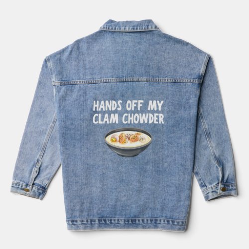 Clam Chowder Apparel _ Great Chowders Design  Denim Jacket