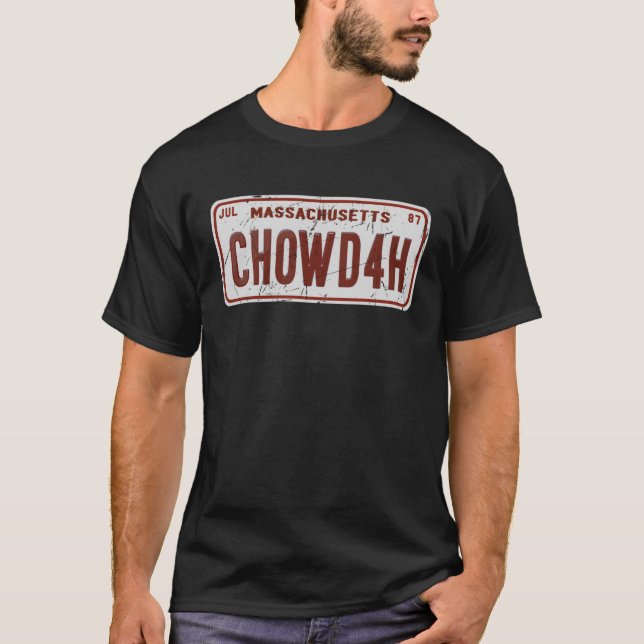Clam Chowder Boston Accent CHOWDAH T-Shirt (Front)