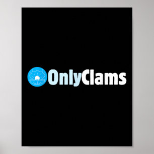 Clam Collector Beach Pun Humor _ Onlyclams Sea Fan Poster