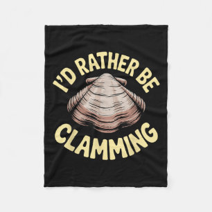 Clam Digging Costume Art For Men Women Boys Girls Fleece Blanket
