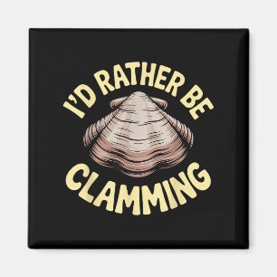Clam Digging Costume Art For Men Women Boys Girls Magnet