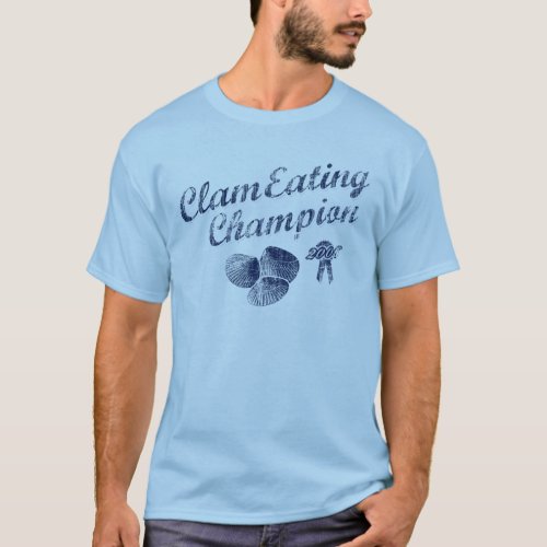 Clam Eating Champion Funny Retro T_shirt 2