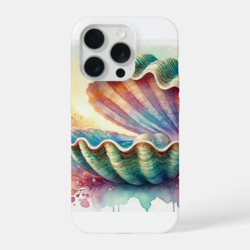 Clam in Watercolor 180624AREF108 _ Watercolor iPhone 15 Pro Case