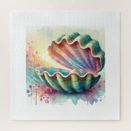 Clam in Watercolor 180624AREF108 _ Watercolor Jigsaw Puzzle