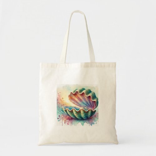 Clam in Watercolor 180624AREF108 _ Watercolor Tote Bag