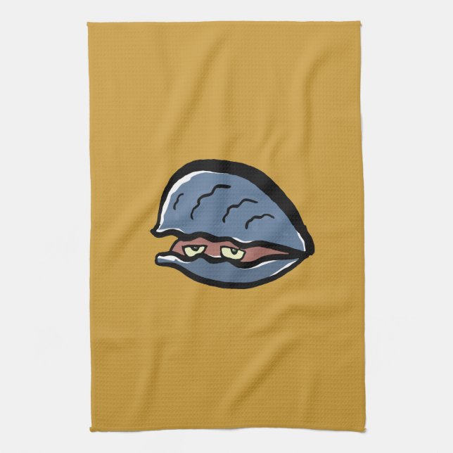 clam kitchen towel (Vertical)