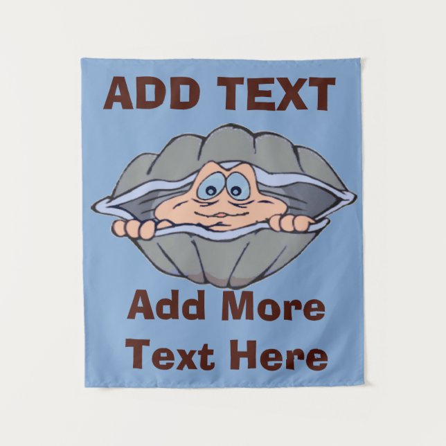 Clam, Oyster Bar, add text, Tapestry (Front)