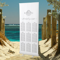 Clam Seashell Monogram Wedding Seating Chart