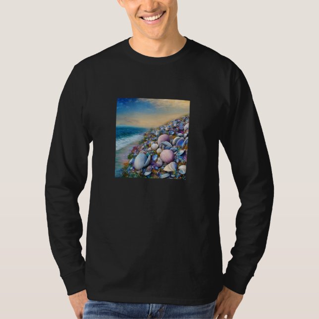 Clam Seashell Shell Collector Beach Ocean Coastal  T-Shirt (Front)