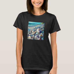Clam Seashell Shell Collector Beach Ocean Coastal T-Shirt