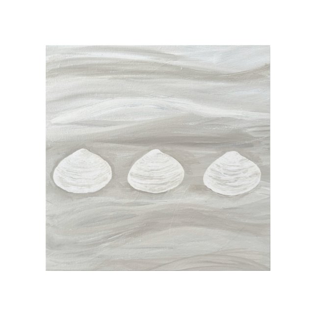 Clam Shell Trio Canvas Art  (Front)