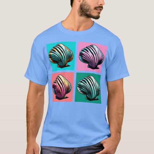 Clam Sponge Art Cool Underwater T_Shirt